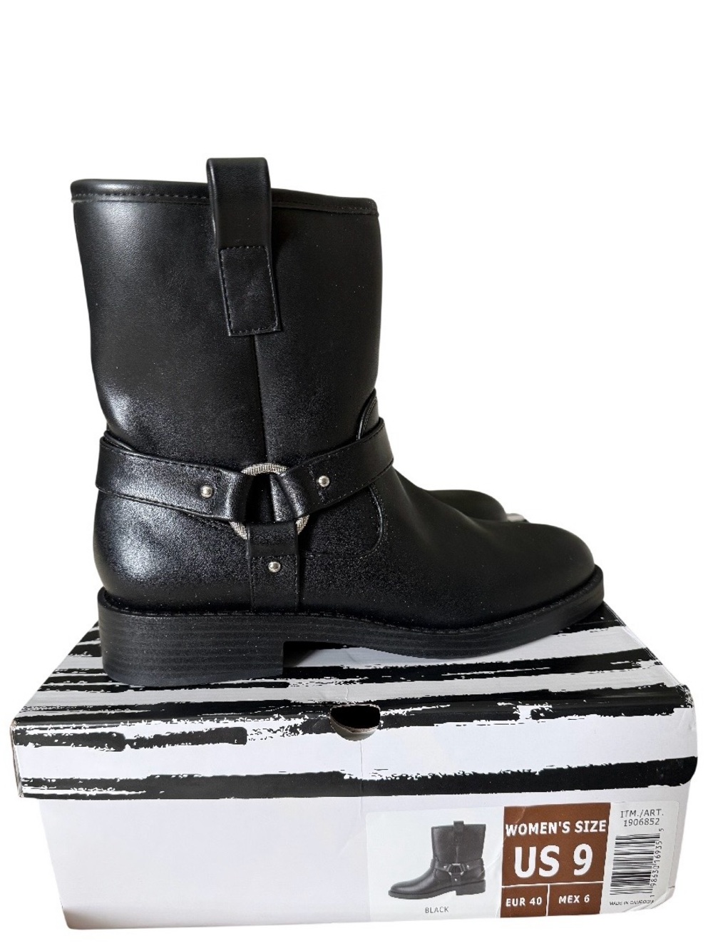 Dolce Vita Black Harness Ankle Boots, Sz 9, brand new